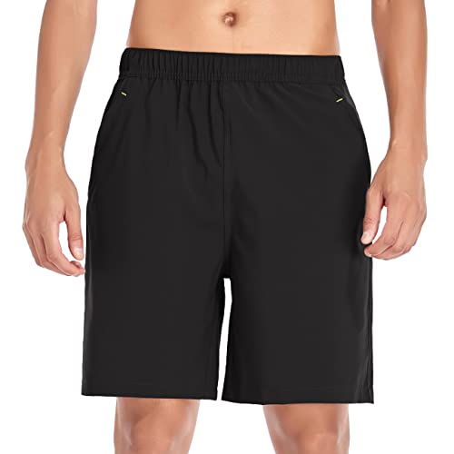 Men's Gym Shorts Sports Quick Dry Workout Running or Casual Training Short with Zipper Pockets3