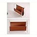 File Rack Metal Magazine Rack - Faux Leather Desk Organizer with Gold Frame, Compact Storage Letter Trays