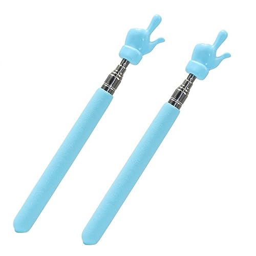 Teacher Pointer Sticks Finger,Pointer for Classroom,Telescoping Hand Pointer, Retractable Classroom Pointer Fingers for Elementary School Kindergarten Teacher,Classroom Supplies (2 PCS, Blue)