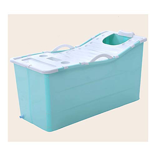ZQY Folding Bathtub Extended Adult Bath Tub Children's Plastic Large Bath Tub Baby Swimming Bath Tub Spa Bathtub 52.5X117X53Cm (Color : Green, Size : B)