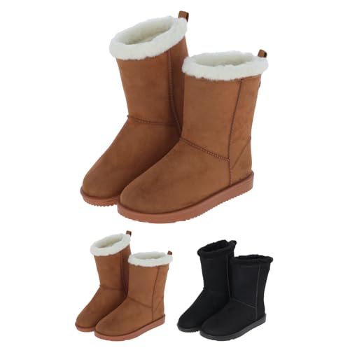 Covalliero - Covalliero Bottes d'hiver pour femme - Bottes d'hiver avec doublure - Idéales comme chaussures d'écurie - Antidérapantes et imperméables - Bottes à enfiler en noir - Bottes d'hiver dans de nombreuses