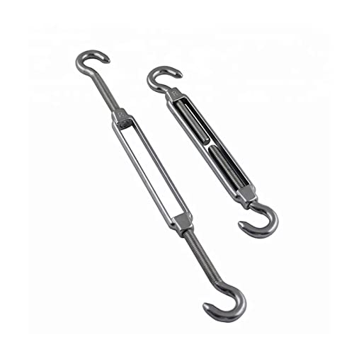 Tensores para cables de acero Gancho de acero inoxidable 304, paquete de 2 piezas M5, M6, M8 estilo europeo miniatura 4