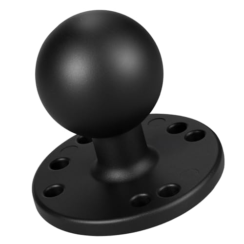 VINmounts Aluminum 1.5 inch Ball Mount Base AMPS Hole Round Plate Compatible with RAM Mounts C Size 1.5 Inch Ball Double Socket Arm