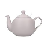 London Pottery Farmhouse Tetera con Infusor en Caja de Regalo, Cerámica, Rosa Nórdico, 6 Tazas (1,5 Litros)