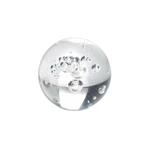 Bola de cristal transparente para paisajismo, decoración de fuente de agua, pecera, sala de estar, fotografía en casa, fortuna, 3 cm, bolas de burbujas