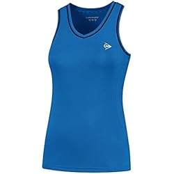 Dunlop Club Ladies Tank Top Tennis Shirt, Blau, S para Mujer