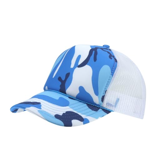 Image of The Vintage Year High Crown Foam Mesh Camouflage Trucker Hat Baseball Cap