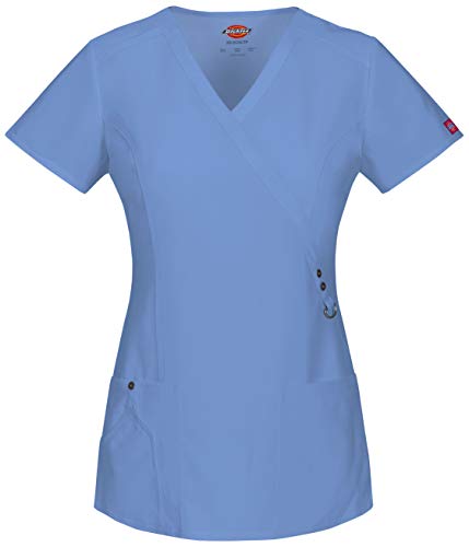 Dickies Women's Mock Wrap Top, Ceil, Medium