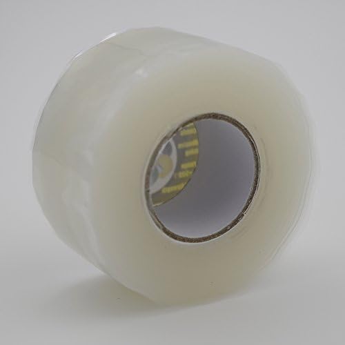 TOPTON Silicone Repair Tape Self Fusing Bonding 2pc Transparent 1in X 12ft X 0.02in No Adhesive No Sticky Mess Waterproof