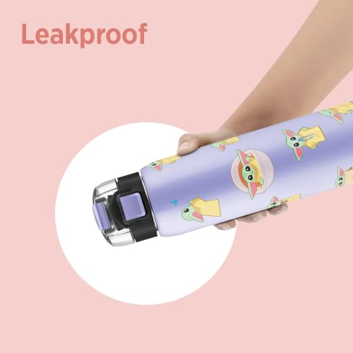 Image of Milton Steel Force 900 Thermoware Water Bottle 600 ml with One Touch Safety Lock & Twin Lid Sip or Gulp, Long Hours Hot & Cold, Leak Proof, ISI Certified, PU Insulated, for Kids, Gym, School, Lavender