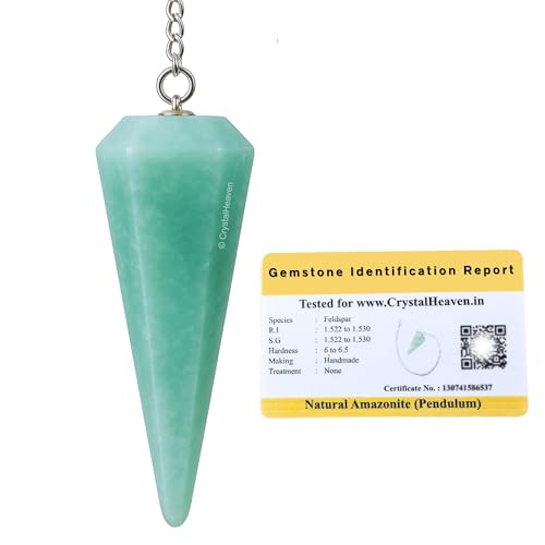Image of Amazonite Pendulum Dowsing Tool - Natural Crystal Pendulum for Spiritual Guidance - Premium Dowser Pendulum for Accurate Divination and Energy Healing - Perfect for Energy Healing and Chakra Balancing - Handcrafted with Precision and Elegance