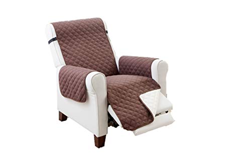 Elaine Karen Deluxe Reversible Recliner Furniture Protector, Coffee/Tan 80