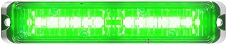 Abrams SAE Class-1 Flex 12 [Green] 36W - 12 LED Security Emergency Vehicle Truck LED Grille Light Head Surface Mount Strobe Warning Light