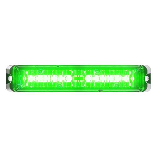 Abrams Sae Class-1 Flex 12 [Green] 36W - 12 Led Security Emergency Vehicle Truck Led Grille Light Head Surface Mount Strobe Warning Light #TOP3