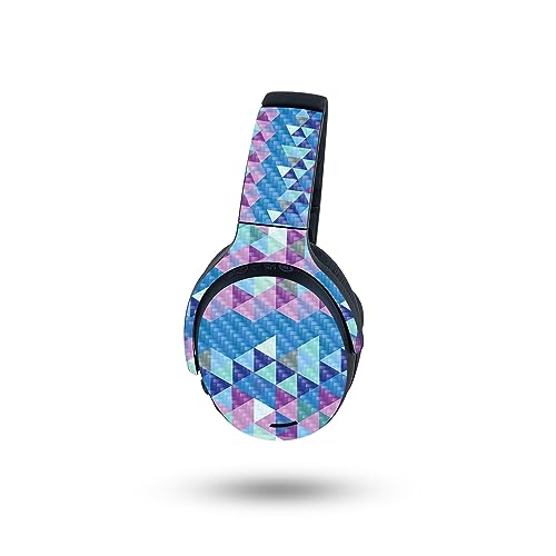 Image of MightySkins Carbon Fiber Skin Compatible with Skullcandy Crusher ANC 2 - Purple Kaleidoscope | Protective, Durable Textured Carbon Fiber Finish | Easy to Apply