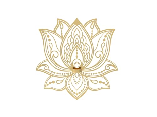 Image of Wall Hanging Lotus Candle Stand - Elegant Metal Lotus Design for Tealight & Votive Candles | Stunning Home Decor Accent for Living Rooms, Bedrooms, and Meditation Spaces (Set of 2)
