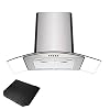 CIARRA-ASS9506-Campana-Extractora-Cristal-90cm-650mh-210W3-Velocidad-de-ExtraccionEvacuacion-al-Exterior-y-Recirculacion-Interna-por-Filtro-de-Carbon-CBCF004-Acero-Inoxidable