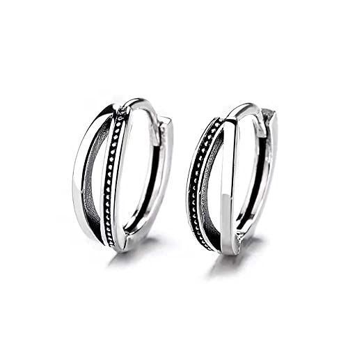 Boucles d'oreilles créoles en argent sterling pour stopper les allergies aux oreilles