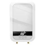 4500W Tankless Electric Water Heater, 110V With Digital Display, Instant Hot On Demand Under Sink
