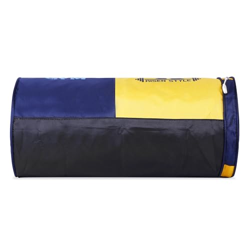 Image of Unisex Duffle Bag Gym Bag Workout Duffle Athletic Duffle Bag Gender-Neutral Gym Bag(Blue & Yellow)