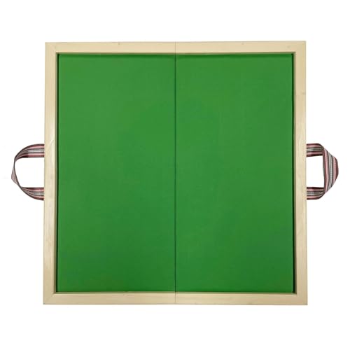Table de dominos en bois classique pliante et plateau vert de mahjong