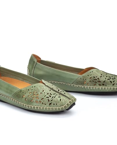 Image of PIKOLINOS Jerez 578-4976 Women's Slip-On Moccasins - Premium Calfskin Leather - Removable Cushioned Insole, Flexible Sole, Lightweight Everyday Comfort