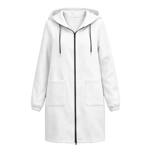 Long Sweatshirt Jacket for Women Full Zip Hoodies for Women Sherpa Jacket - image 4