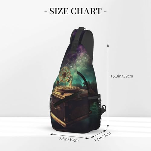 Bolso cruzado para pecho estilo sling negro unisex miniatura 3