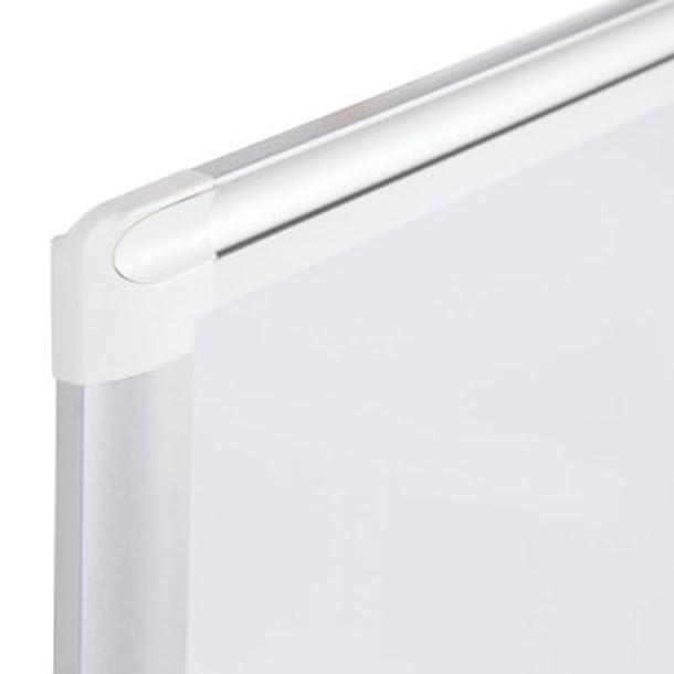 Lavagna Magnetica Bianca Maya 120x90cm - Con Cornice Alluminio E Superficie Acciaio Laccato