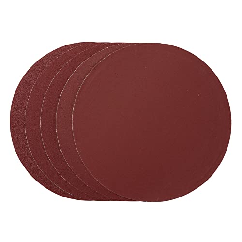 Draper 63784 Sanding Discs, 305mm, PSA, Assorted Grit - 40G, 80G, 120G, 240G (Pack of 5) Red
