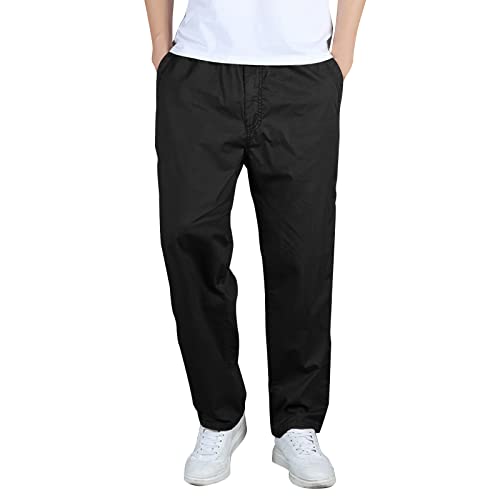 Pantalones chinos cómodos relajados para trabajo de oficina y eventos