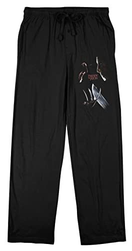 Freddy vs. Jason One on One Men's Black Graphic Sleep Pants