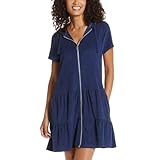 Weatherproof Vintage Women's French Terry Hoodie Dress (US, Alpha, X-Large, Regular, Regular, Navy)