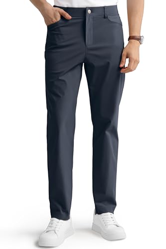 HISDERN Flex 503 Men's Slim Fit Golf Pants 30"/32"/34" Stretch Quick Dry Lightweight for Business Work Casual with 5 Pocket