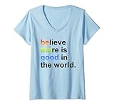 Photo Gallery donna believe there is good in the world,be the good in the world maglietta con collo a v Photo Gallery donna believe there is good in the world,be the good in the world maglietta con collo a v