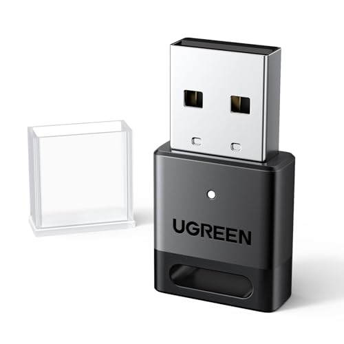 UGREEN USB Bluetooth Adapter, 5.4 Dongle for PC, Plug & Play for Windows 11/10/8.1, Bluetooth Receiver & Transmitter for Keyboard/Mouse/Headphone/Speakers/Printer