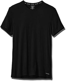 Calvin Klein Men's Ultra Soft Modal Crew Neck T-Shirts, Black, M