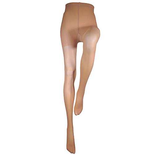 Image of Truform Sheer Compression Pantyhose, 20-30 mmHg, Women's Shaping Tights, 20 Denier, Beige, Medium (Pack of2)