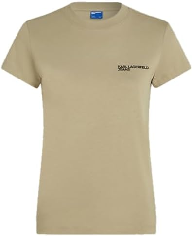 KARL LAGERFELD JEANS, Women's, Slim Short Sleeve Essential Logo Tee, Slim Fit, Twill, XL