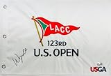 WYNDHAM CLARK SIGNED 2023 U.S. OPEN GOLF PIN FLAG 2024 AUTOGRAPH BECKETT AUTHENTICATION J41