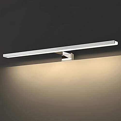 Miroir armoire lumière LED étanche 8W avec applique murale pour maquillage blanc chaud L60cm