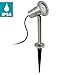 Produktbild EGLO Erdspießstrahler Nema, 1 flammige Außenleuchte, Bodenspießlampe aus Edelstahl, Farbe: Silber, Fassung: GU10, IP54