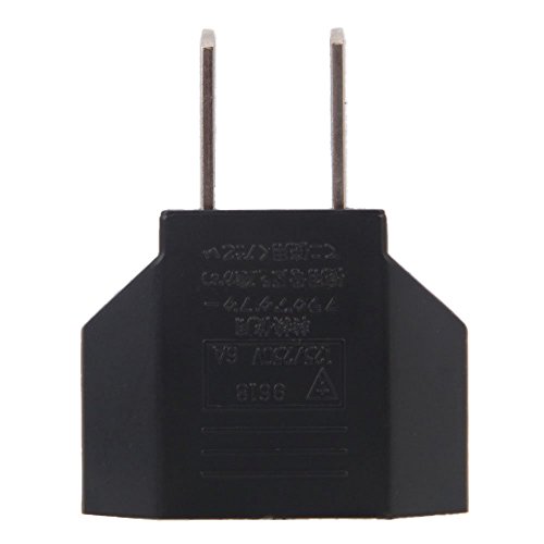 Anrank E-U1009618Ak Eu Europe To Us Usa Travel Power Plug Adapter Converter (Black, 2-Pack) #TOP2