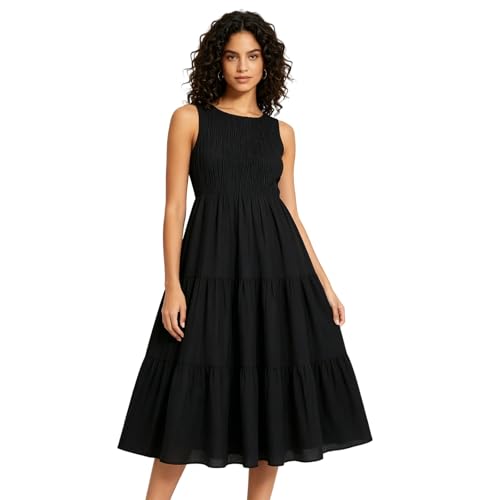 Robe d'été légère pour femme fluide et élégante à col en V
