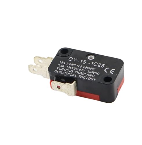 Microinterruptor V-15-1C25 con punta plateada de alta conductividad eléctrica, 20 uds 4