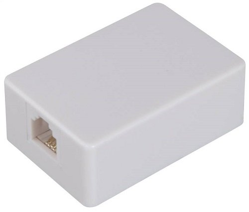 AmerTac - Zenith TM1001SMSMW TM1001SMSMW Surface Mount Jack, White Landline Telephone Accessory