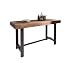 Produktbild DELIFE Stehtisch Blokk Akazie Braun 165x60 cm mit Metallbeine Bartisch