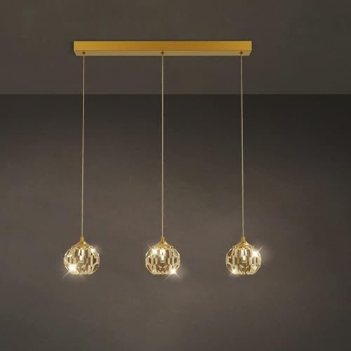 Lustre en cristal suspendu avec éclairage de salle à manger créatif pour îlot de cuisine