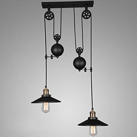 YZSJ Pendelleuchte E27 Vintage Hängelampe Retro Kronleuchter Industrial Metal Lampenschirm Down Hängelampen Deckenleuchte Bronze Bar Deckenleuchte Schlafzimmer Esszimmer Deckenlamp Cover