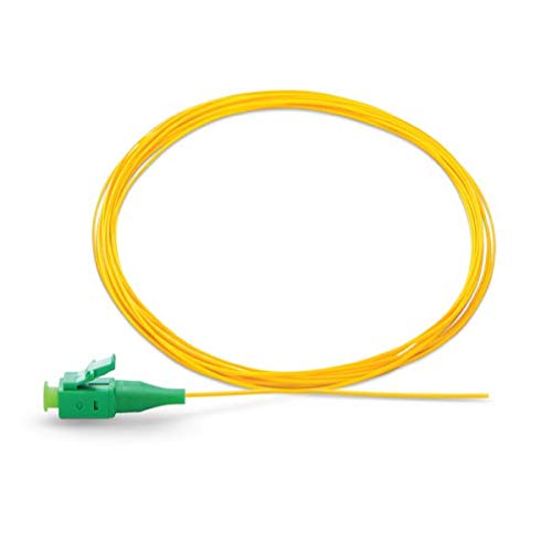 DKURVE Fiber Optic LC APC Single Mode Pigtail 0.9mm PVC Jacket, 1m